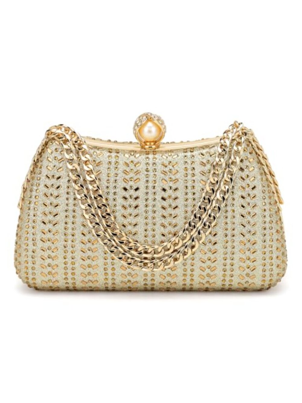 Sequined Satin Clutch Purse for Women, Sparkly Evening Bag, Wedding Handbag